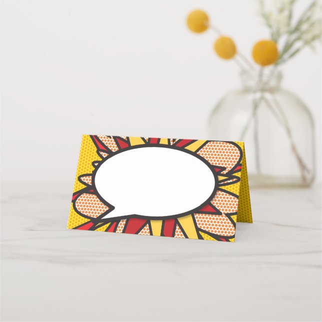 Carte De Placement Amusant discours moderne Bubble Comique Livre (Devant)