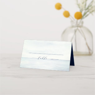 Carte De Placement Ancre nautique Aquarelle Océan Bleu Marine