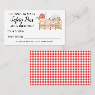 Carte De Placement Animaux de ferme Combien de casiers de sécurité Ca