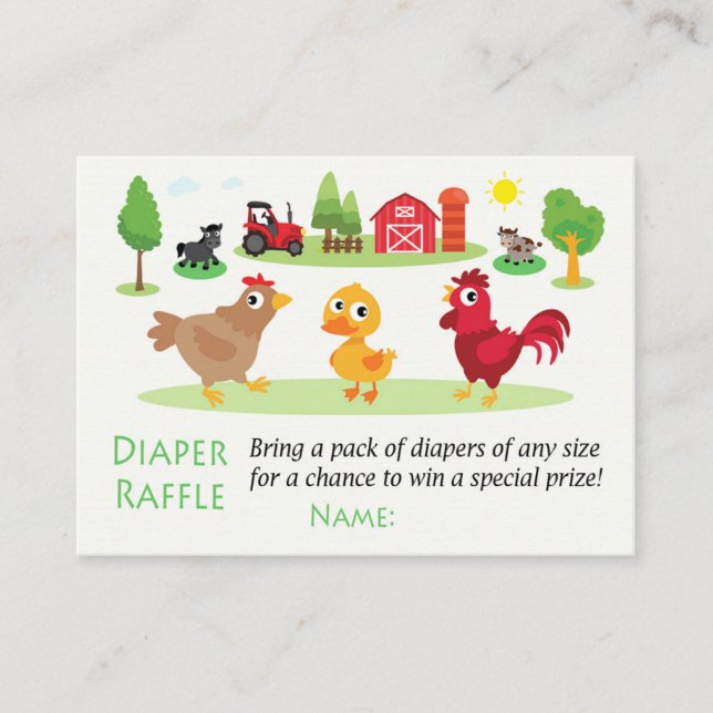 Carte De Placement Animaux de ferme Filets de rousseur (Devant)