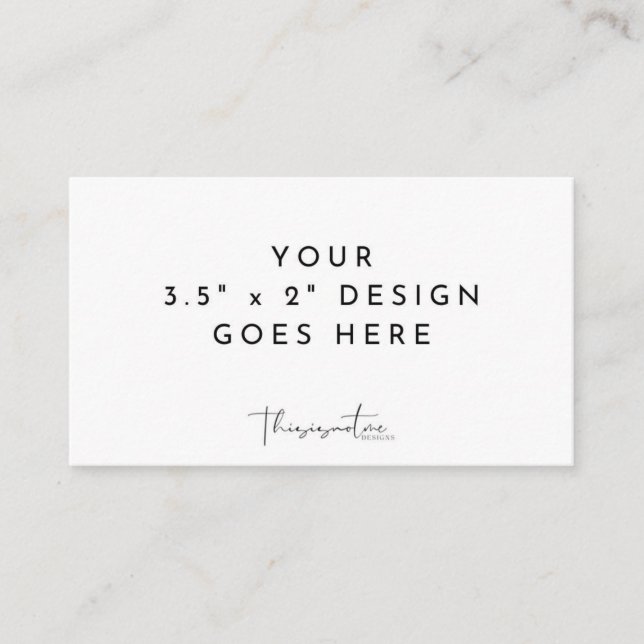 Carte De Placement Appartement Modèle de 3,5 x 2 pouces (Devant)