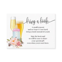 Apporter un livre bulles Baby shower rose Insérer