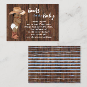 Carte De Placement Apportez un livre Petit Baby shower de Cowboy AA
