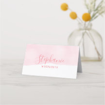 Aquarelle Abstraite Carte blanche rose