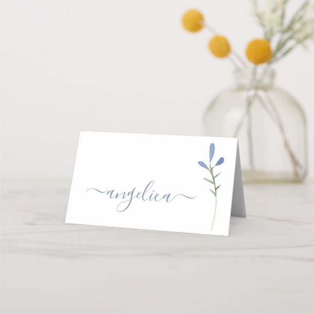 Carte De Placement Aquarelle Botanique (Devant)
