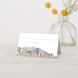 Carte De Placement Aquarelle Boulder Colorado Flatirons Nom
