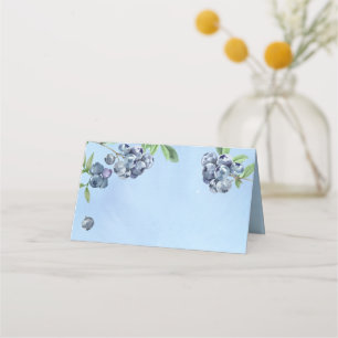 Carte De Placement Aquarelle de bleuet doux
