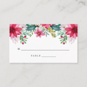 Carte De Placement Aquarelle Fleurs de vacances   MARIAGE