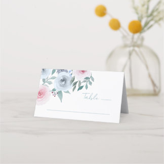 Carte De Placement Aquarelle Flore Verdure Printemps Mariage