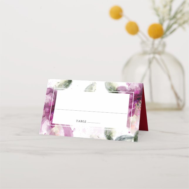 Carte De Placement Aquarelle Lilies 40e anniversaire de Mariage (Devant)