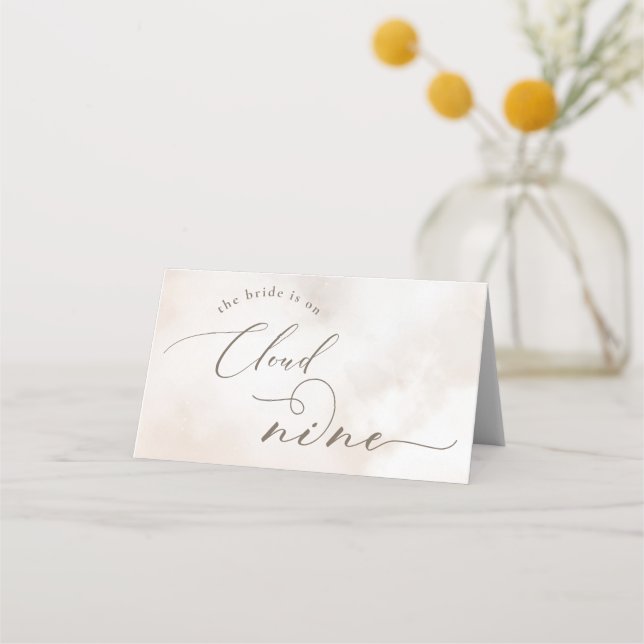 Carte De Placement Aquarelle Nuage Neuf Étiquette alimentaire blanc o (Dos)