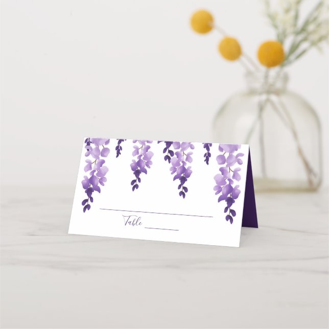 Carte De Placement Aquarelle Wisteria | MARIAGE (Devant)