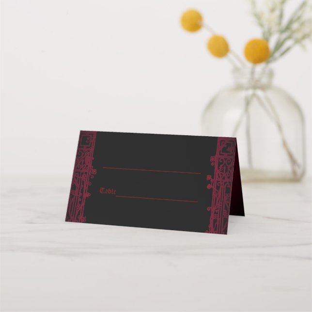 Carte De Placement Arc gothique Trellis et Mariage des crânes (Devant)