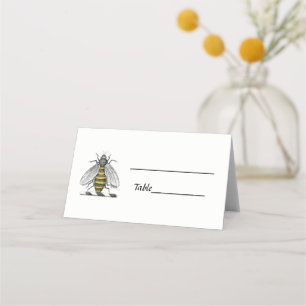 Carte De Placement Armoiries de l'abeille Vintage héraldique Preppy E