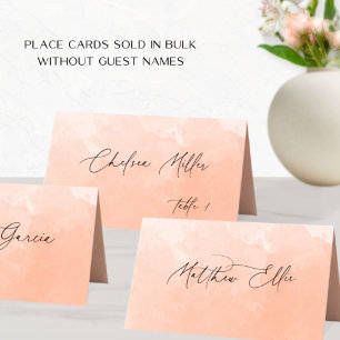 Carte De Placement Arrière - plan d'aquarelle unique Peach