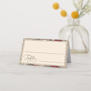 Carte De Placement Art Nouveau vintage Art déco Mariage de Bourgogne