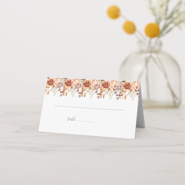 Carte De Placement Automne Feuilles Russe Pays Boho Mariage (Devant)