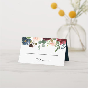Carte De Placement Automne Rustique Éblouissant Bourgogne Mariage Car