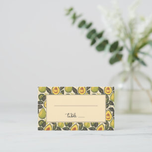 Carte De Placement Avocat Botanique Vert Frais