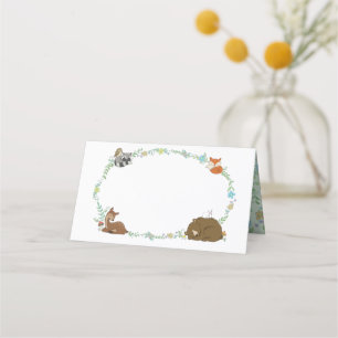 Carte De Placement Baby shower animal de la forêt