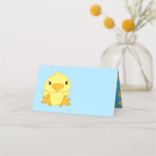 Carte De Placement Baby shower blanc