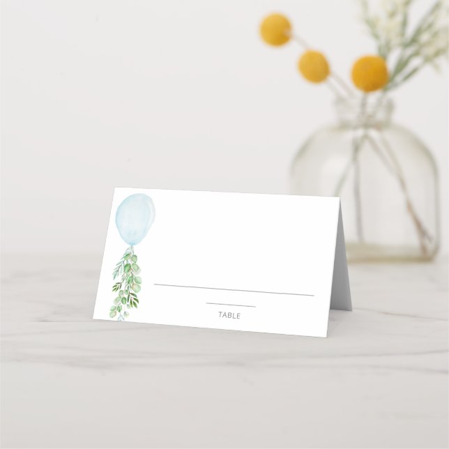 Carte De Placement Baby shower Bleu Carte Place (Devant)