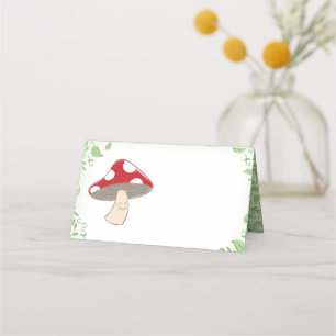 Carte De Placement Baby shower champignon