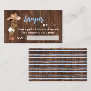 Carte De Placement Baby shower de billet Little AA Cowboy Diaper Raff