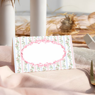 Carte De Placement Baby shower de boue rose