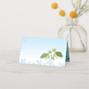 Carte De Placement Baby shower de tortue de mer Co-Ed Genre Neutre