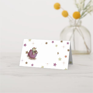 Carte De Placement Baby shower fille Dinosaur mignon