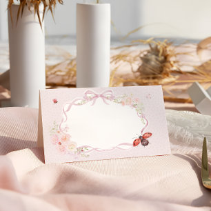 Carte De Placement Baby Shower Fille Florale Préparatoire Love Bug