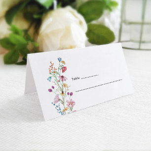 Carte De Placement Baby shower fleur sauvage