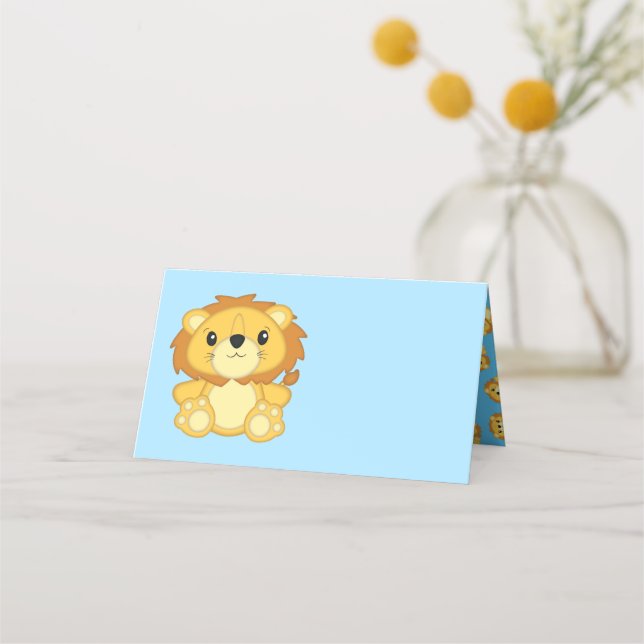 Carte De Placement Baby shower Lion (Devant)