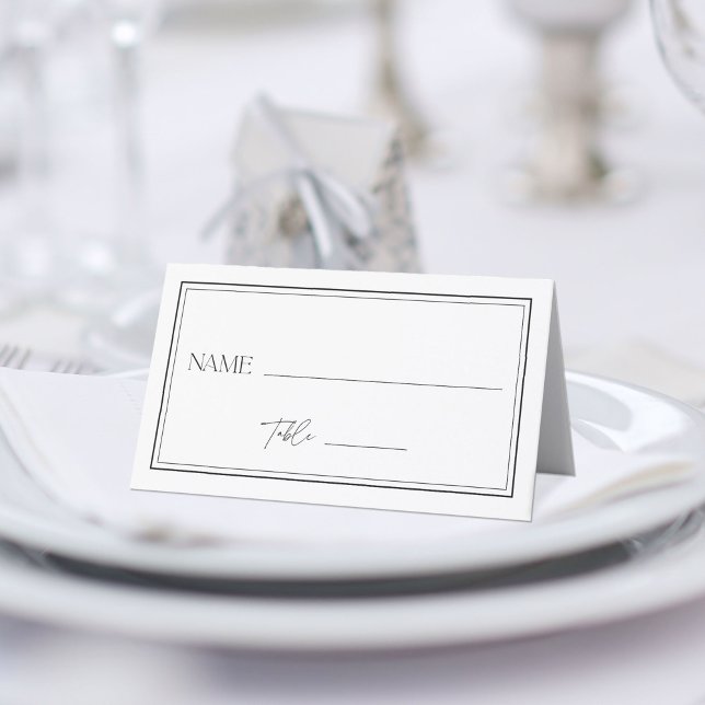 Carte De Placement Baby Shower Mariage Noir et Blanc (Créateur téléchargé)
