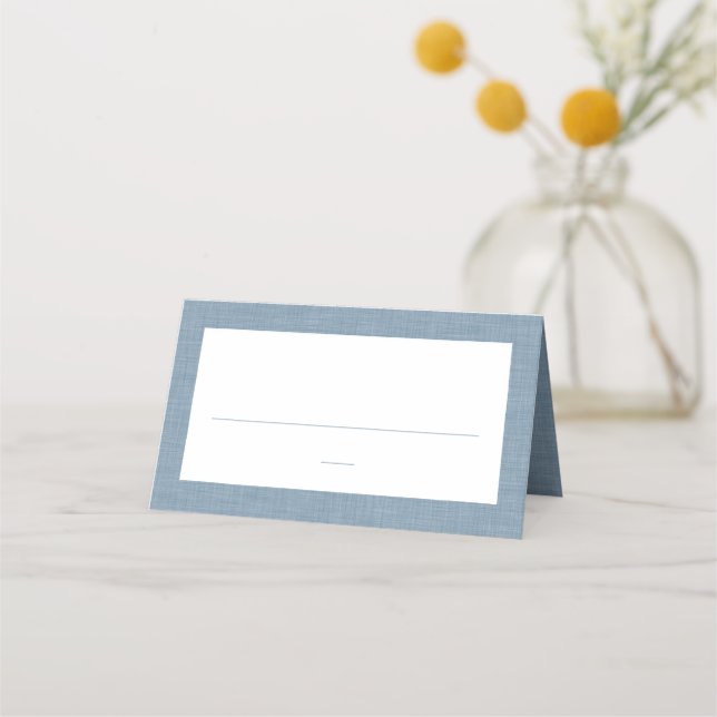 Carte De Placement Baby shower mignon simple cambray bleu (Devant)