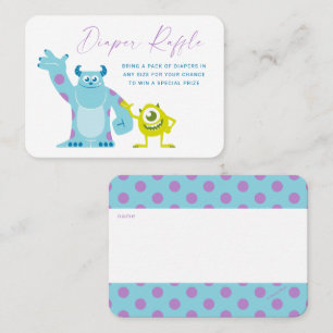 Carte De Placement Baby shower Monsters Inc.   Livres pour bébé
