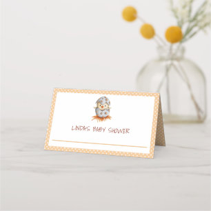 Carte De Placement Baby shower neutre genre mignon