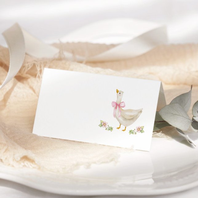 Carte De Placement Baby shower sot de poule rose oie (Créateur téléchargé)