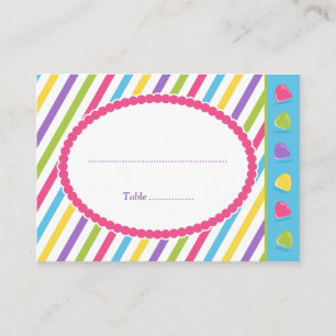 Carte De Placement Bandes de bonbons