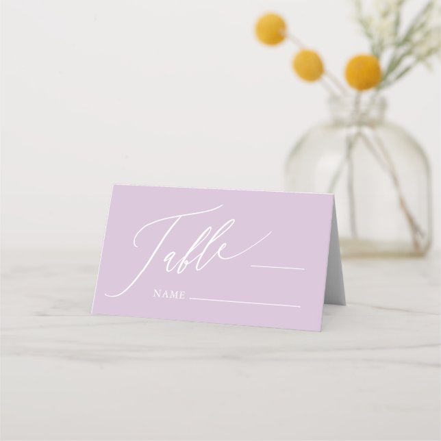 Carte De Placement Baptême de fille de Croix violette pliée Carte de  (Devant)