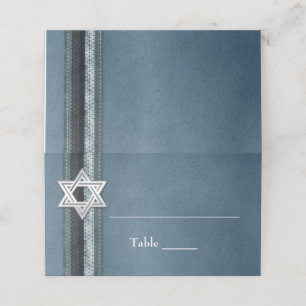 Carte De Placement Barre Bleue Moderne Mitzvah