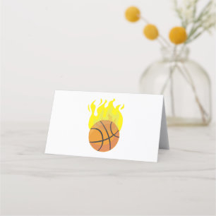 Carte De Placement Basket-ball en flammes