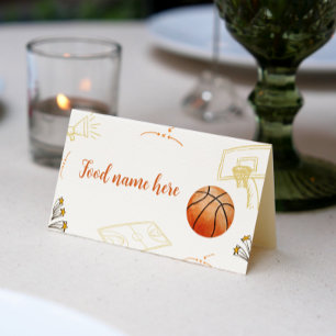 Carte De Placement Basketball Tente Place Card Anniversaire Baby show