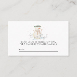 Carte De Placement Bébé C'est froid dehors Douche Dehors Billet Raffl