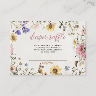 Carte De Placement Bébé en fleur Billet de rabat de couches