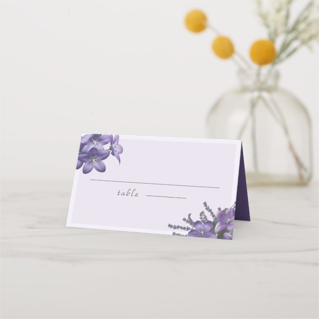 Carte De Placement Belle Campanula violet Carte Place (Devant)