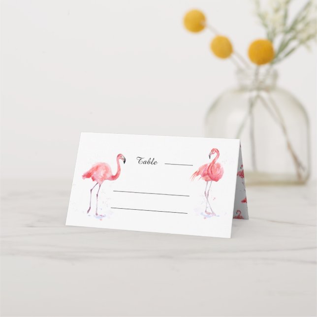 Carte De Placement Belle carte de place Flamant rose rose (Devant)