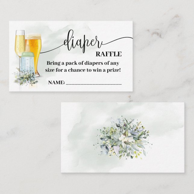 Carte De Placement Billet de rabat Billet Bulles Baby shower de verdu (Devant / Derrière)