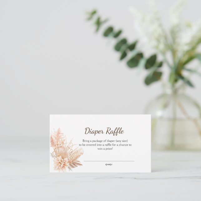 Carte De Placement Billet de rabat minimaliste Boho Chic (Debout devant)